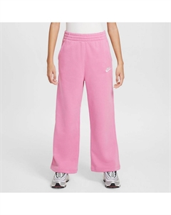 Широкие флисовые брюки Sportswear Club для девочек 7–16 лет, розовый Nike