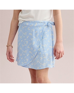 Юбка без застежки с запахом для девочек 6–20 лет, стандартного размера и размера плюс, цвет Blue Daisy So