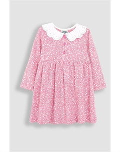 Платье с цветочным воротником шторой, розовый Jojo maman bébé