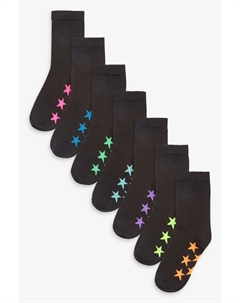 Носки с повышенным содержанием хлопка 7 штук в упаковке, черный Next