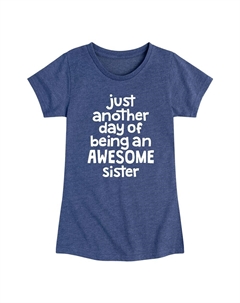 Футболка с рисунком "Awesome Sister" для девочек 7–16 лет, синий Licensed character