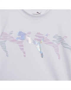 Модная трикотажная футболка Power Pack для девочек 7–16 лет, белый Puma