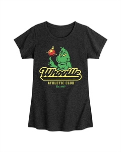 Футболка с рисунком Dr. Seuss Whoville Athletic Club для девочек 7–16 лет, цвет Heather Black Licensed character