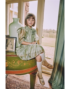 Платье с отделкой в виде розы, зеленый Angel's face