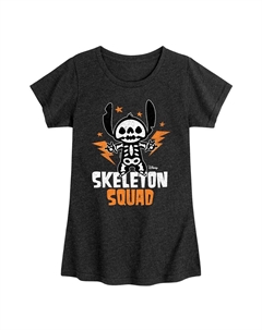 Футболка с рисунком «Отряд скелетов» для девочек 7–16 лет Disney's Lilo & Stitch, черный Licensed character