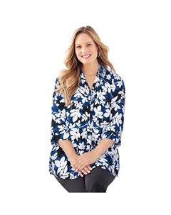 Женская блузка The Timeless блузки больших размеров, цвет Black Dark Sapphire Catherine's