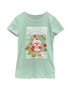 Футболка с рисунком «Клубничное песочное печенье» для девочек 7–16 лет, цвет Mint Licensed character