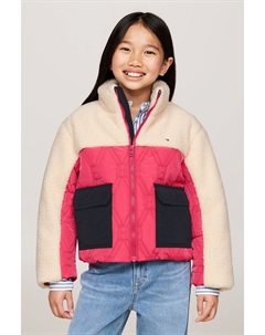 Стеганая куртка тедди с флагом, красный Tommy hilfiger