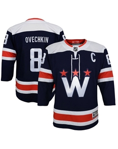 Молодежная майка Александра Овечкина Navy Washington Capitals 2020/21 альтернативного премьер-министра, цвет Cap Navy Outerstuff