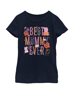 Футболка с рисунком «Свинка Пеппа» для девочек Best Mummy Ever, темно-синий Licensed character