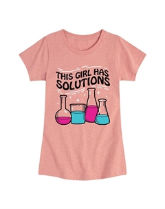 Футболка с рисунком «У этой девочки есть решения» для девочек 7–16 лет, розовый Licensed character