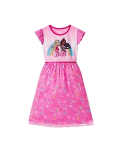 Ночная рубашка Barbie в стиле фэнтези для девочек 4–10 лет, розовый Licensed character