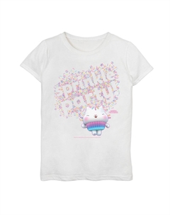 Футболка с рисунком «Кукольный домик Габби» для девочек 7–16 лет Cakey Cat Sprinkle Party, белый Licensed character