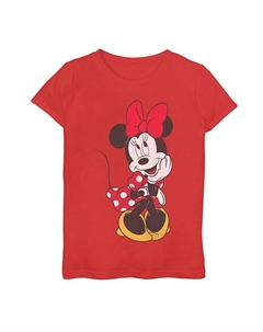 Милое платье-футболка в красный горошек для девочек Disney's Minnie Mouse, красный Licensed character