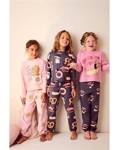 Комплект пижам Jogger, 3 комплекта, фиолетовый/розовый Next