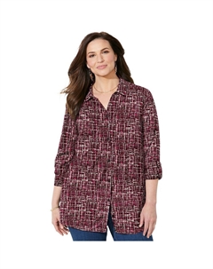 Женская блузка размера плюс The Timeless от, цвет Midnight Berry Painted Catherine's