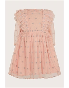 Платье из тюля с блестками и звездами, розовый Monsoon