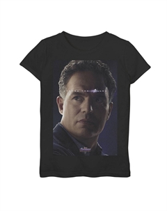 Футболка с плакатом «Марвел Мстители: Финал» для девочек 7–16 лет с Брюсом Баннером «Что бы это ни стоило», черный Marvel