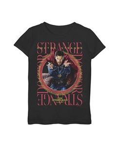 Футболка с рисунком «Человек-Паук: нет пути домой» для девочек 7–16 лет Dostor Strange Portrait, черный Licensed character