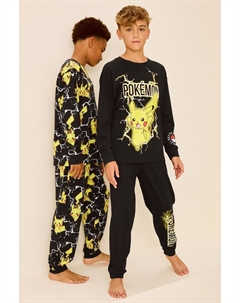 Пижама с длинными рукавами из 100% хлопка, 2 шт в упаковке, желтый/черный Next