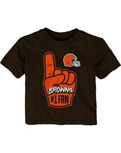 Младенческая коричневая футболка Cleveland Browns Hand-Off, цвет Brn Brown Outerstuff