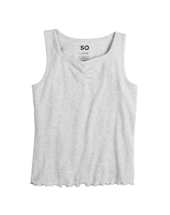 Майка Essential для девочек 6–20 лет в цвете Regular и Plus, цвет Gray Fox Heather So