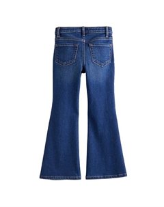 Джинсы с высокой посадкой и накладными карманами для девочек 4–12 лет, цвет Garden Floral Jumping beans