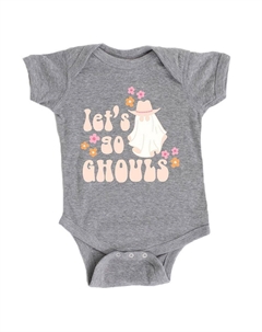 Детское боди Let's Go Ghouls Ghost, цвет Heather Grey The juniper shop