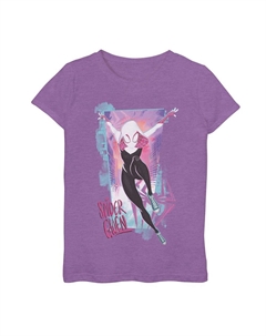 Футболка с качающимся рисунком «Человек-паук» для девочек 7–16 лет «Паук-Гвен», цвет Purple Berry Licensed character