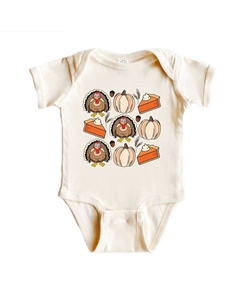 Детское боди в виде сетки с тыквенным пирогом Turkey, цвет Natural The juniper shop