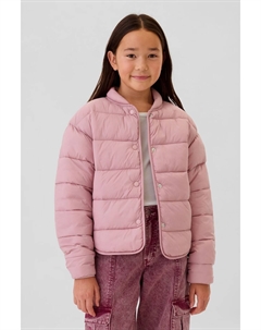 Легкая стеганая куртка бомбер с воротником стойкой (4 13 лет), розовый Gap