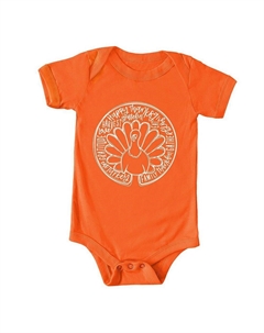 Детское боди с круглым вырезом Турция, оранжевый The juniper shop