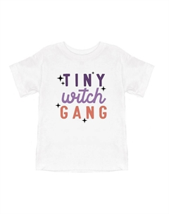 Футболка с короткими рукавами и рисунком для малышей Tiny Witch Gang, белый The juniper shop
