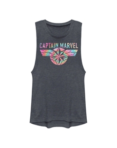 Майка для мышц с логотипом Captain Marvel Tie-Dye для юниоров Licensed character