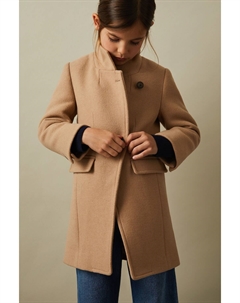 Пальто средней длины Maude из смеси шерсти, коричневый Reiss