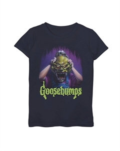 Футболка с обложкой и плакатом «Маска с привидениями» для девочек 7–16 лет «мурашки по коже», темно-синий Licensed character