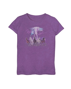 Футболка с рисунком Wild Spirit Horses для девочек 7–16 лет, цвет Purple Berry Licensed character