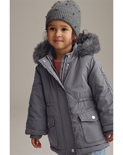 Водонепроницаемая парка с карманами оборками (3 мес 7 лет), серый Next