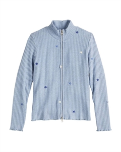 Топ для девочек 7–16 лет с двойной молнией и полной молнией, цвет Blue Stars Self esteem