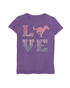 Футболка с рисунком в стиле ретро для девочек 7–16 лет в стиле «ковбойша» в стиле вестерн, цвет Purple Heather Licensed character