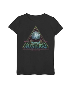 Футболка с треугольным логотипом Mysterio для девочек 7–16 лет Marvel Spider-Man вдали от дома, черный Licensed character