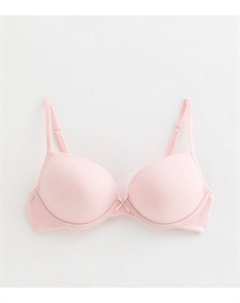 Розовый бюстгальтер-футболка на косточках для девочек, розовый New look