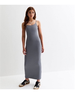 Серое платье макси для девочек, серый New look