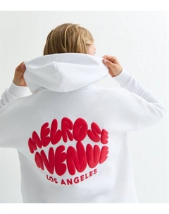 Белый пуловер с капюшоном и надписью Melrose Avenue для девочек, белый New look