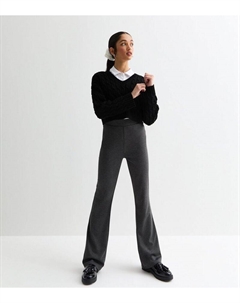 Серые расклешенные школьные брюки из джерси для девочек, серый New look