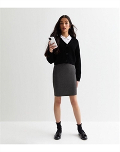 Серая школьная юбка-труба для девочек, серый New look