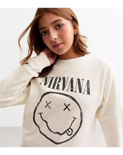 Кремовый свитшот Nirvana для девочек, кремовый New look