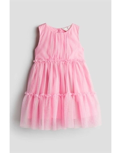Платье из тюля с воланами, розовый H&m