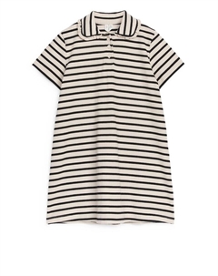 Платье с воротником с рюшами, черный Arket