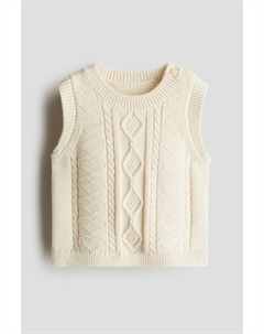 Жилет-Свитер косой вязки, бежевый H&m